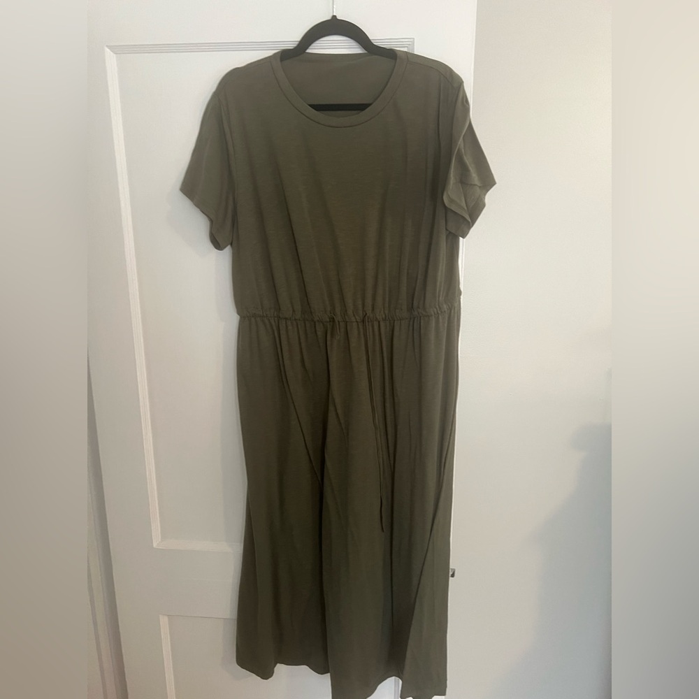 Olive Green Casual Dress